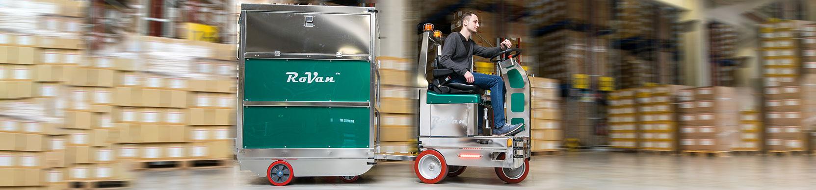 Elektroschlepper RoVan mit Anhänger